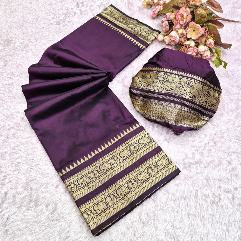 Narayan Pet Vol 1 By Aab Soft Silk Zari Weaving Saree